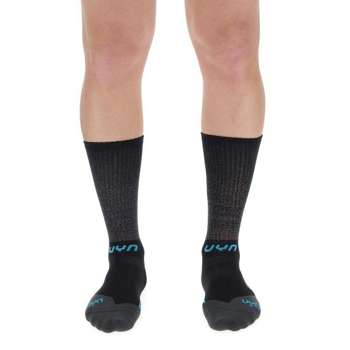 Cycling Socks UYN Man Biking Aero Black/Turquoise- 2023