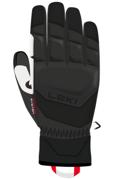 Gloves LEKI Griffin Base 3D Black/Grey - 2023/24