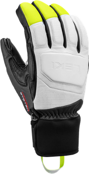 Gloves LEKI Griffin Prime 3D White/Neon - 2024/25