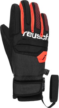Gloves REUSCH Warrior R-TEX XT Junior Black/White/Fluo Red - 2022/23
