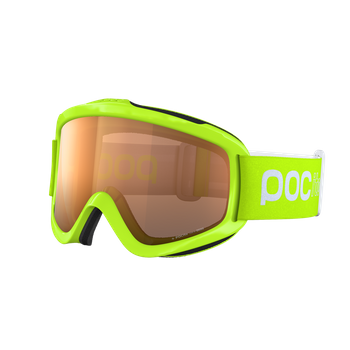 Goggles POC POCito Iris Fluorescent Yellow/Green/Partly Sunny Light Orange - 2024/25