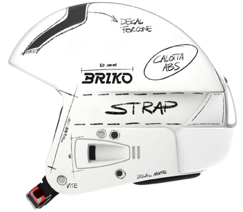 Helmet Briko Vulcano FIS 6.8 Graphik Matt/White Black - 2023/24