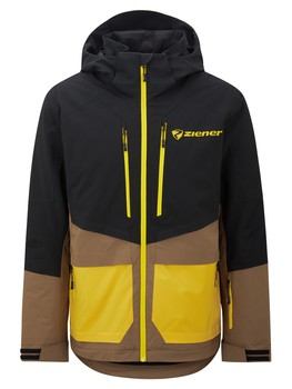 Ski jacket Ziener Trivor Man Padded Black Mustard - 2024/25