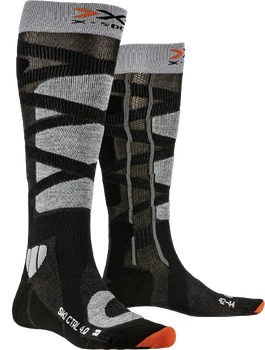 Ski socks X-Socks Ski Control 4.0 Anthracite Melange/Stone Grey Melange - 2023/24