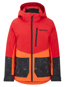 Skiing jacket Ziener Trivor Junior Padded Red Orange Pop - 2023/24
