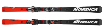 Skis Nordica Dobermann GSJ Plate + Marker Race 10 Black Flo Red - 2023/24