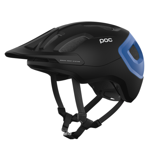 Bicycle helmet POC Axion Uranium Black/Opal Blue Metallic/Matt - 2023