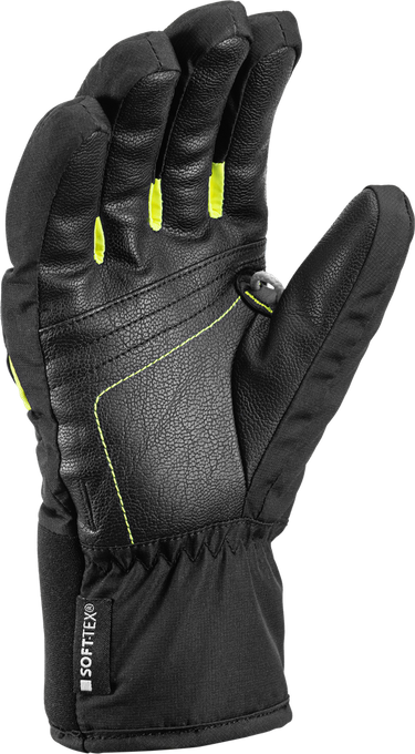 Gloves LEKI Griffin 3D Junior Black/Neon - 2023/24