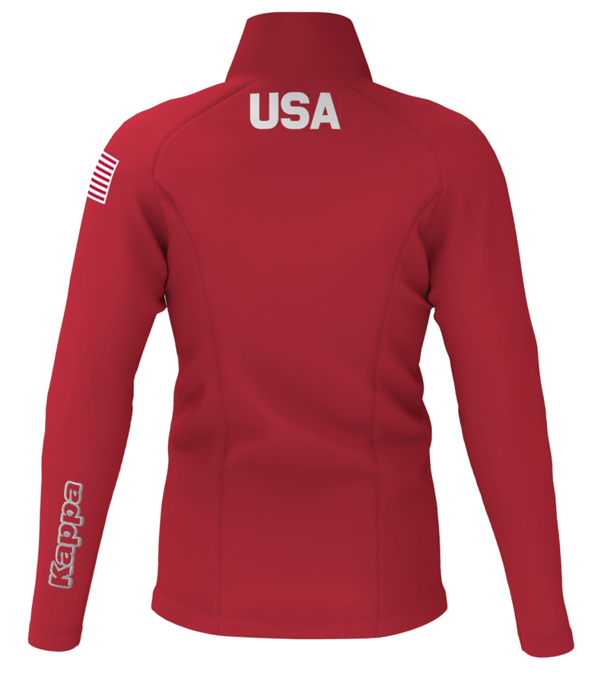 Hoodie Kappa 8CENTO 818 US Red Racing - 2024/25