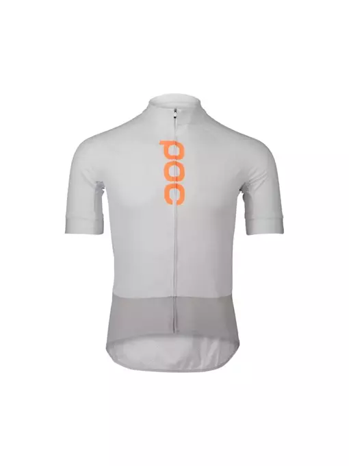 POC M's Essential Road Logo Jersey  Hydrogen White/Granite Grey