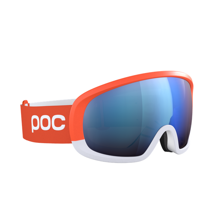 Ski goggles POC Fovea Race Zink Orange/Hydrogen White/Partly Sunny Blue - 2023/24