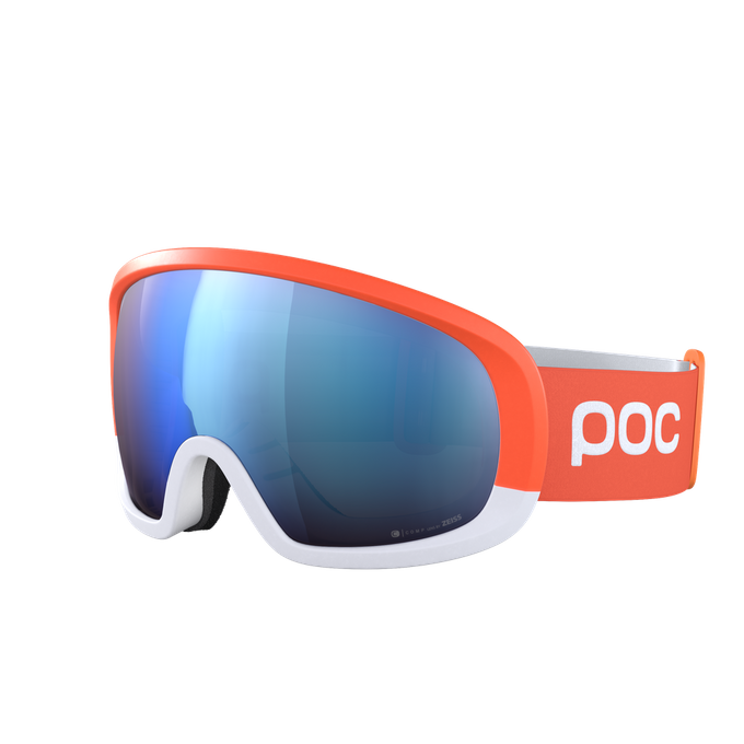 Ski goggles POC Fovea Race Zink Orange/Hydrogen White/Partly Sunny Blue - 2023/24