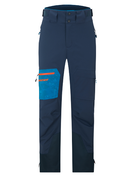 Ski pants Ziener Tewes Full-Zip Man Blue Foggy Print Dark Navy - 2024/25