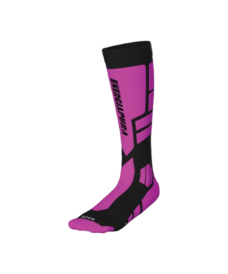 Ski socks Energiapura PRO Socks Fluo Fuxia/Black - 2024/25