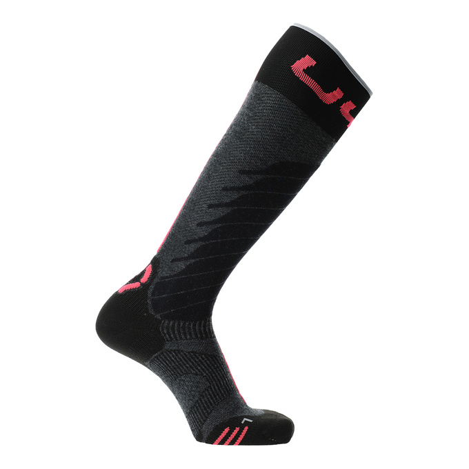 Ski socks UYN Woman Ski One Merino Anthracite/Pink - 2024/25