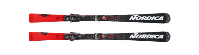 Skis Nordica Dobermann SLJ Plate + Marker Race 10 TCX Black Flo Red - 2023/24