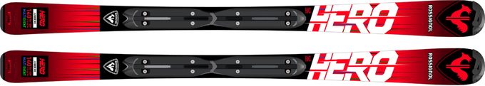 Skis Rossignol Hero JR 100-140 + Kid 4 GW B76 Black - 2023/24