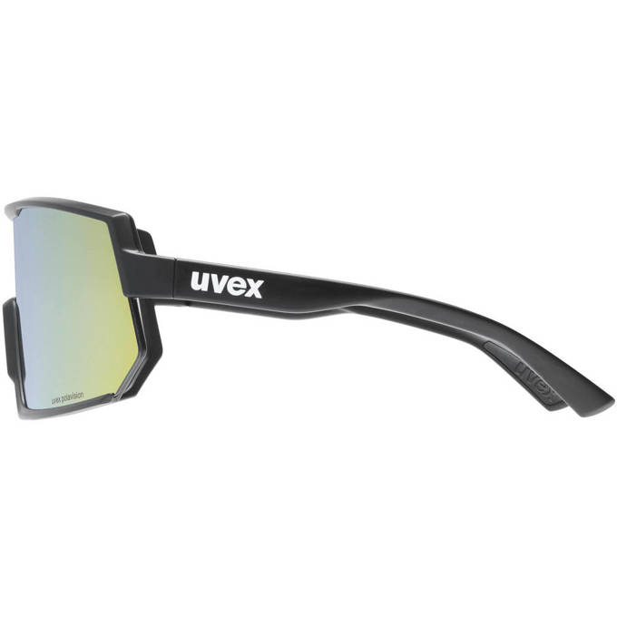 Sunglasses Uvex Sportstyle 235 P - Black Mat/Mirror Yellow - 2023