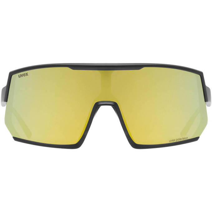 Sunglasses Uvex Sportstyle 235 P - Black Mat/Mirror Yellow - 2023