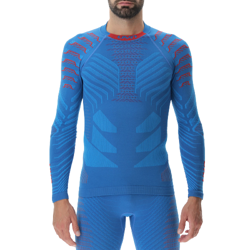 Thermal underwear UYN Man Resilyon Uw Shirt Lg Sl.turtle Neck Blue/Red - 2024/25