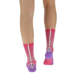 Cycling Socks UYN Lady Cycling Aero Pink/Violet - 2023