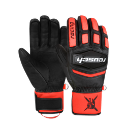 Gloves Reusch Worldcup Warrior Team Black/Fluo Red - 2024/25
