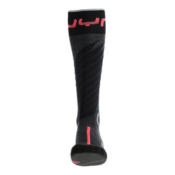 Ski socks UYN Woman Ski One Merino Anthracite/Pink - 2024/25