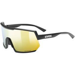 Sunglasses Uvex Sportstyle 235 P - Black Mat/Mirror Yellow - 2023