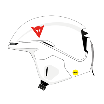 Helm Dainese Nucleo Mips Pure White/Red - 2023/24