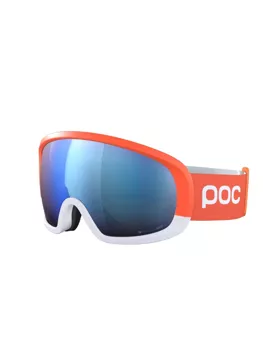 Skibrille POC Fovea Mid Race Zink Orange/Hydrogen White/Partly Sunny Blue - 2023/24