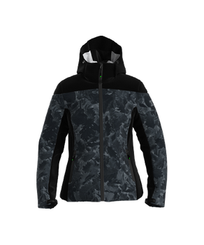 Skijacke ENERGIAPURA Jacket With Hood Flond Camouflage Leaves Lady Grey / Black - 2023/24