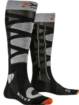 Skisocken X-Socks Ski Control 4.0 Anthracite Melange/Stone Grey Melange - 2024/25