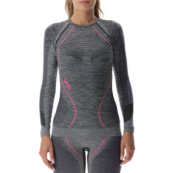 Thermounterwäsche UYN Woman Ambityon UW Shirt LG SL Melange Turtle Neck Black Purple/Raspberry - 2024/25