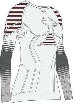 Thermounterwäsche X-bionic Invent FX Shirt LS WMN White/Grey/Light Grey - 2024/25