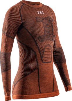Thermounterwäsche X-bionic Symbio Merino Shirt LS WMN Clay - 2024/25