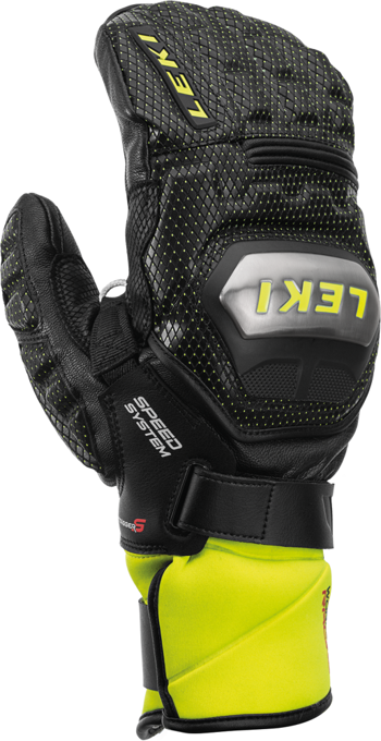 Handschuhe LEKI Worldcup Race Ti S Speed System Mitt Black/Lime - 2022/23