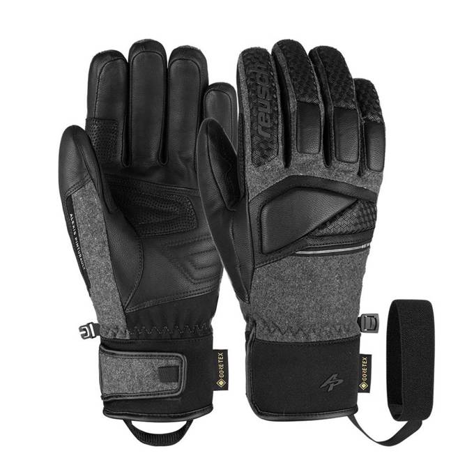 Handschuhe REUSCH Alexis Pinturault GTX + Gore Grip Technology Black/Grey Alpine Melange - 2022/23