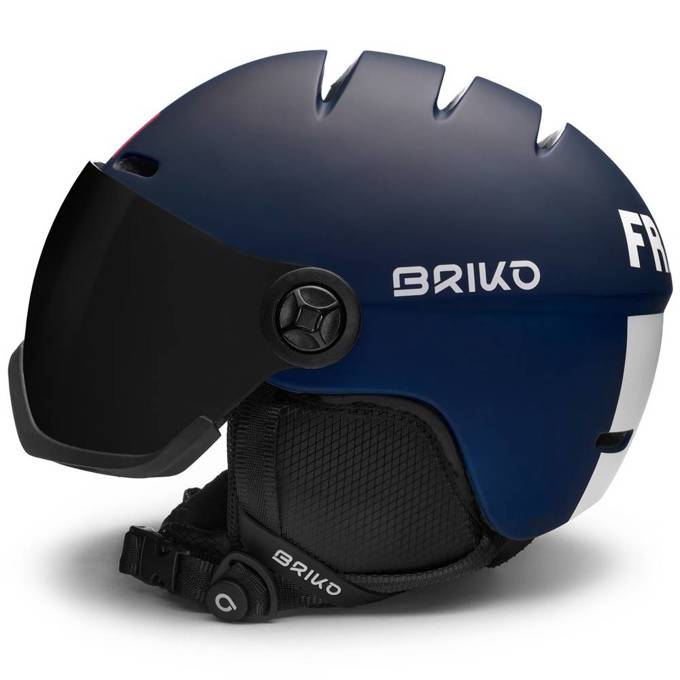 Helm BRIKO Teide Visor France Matt Tangaroa Blue/White - 2022/23