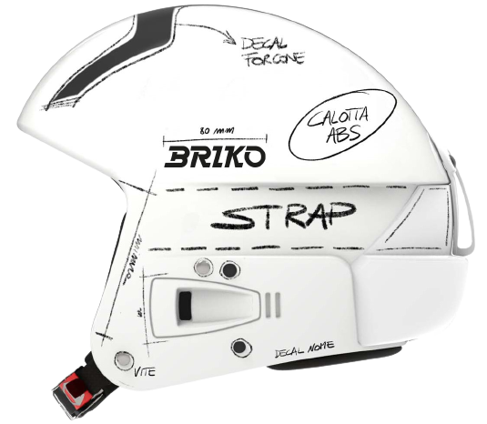 Helm Briko Vulcano FIS 6.8 Graphik Matt/White Black - 2023/24