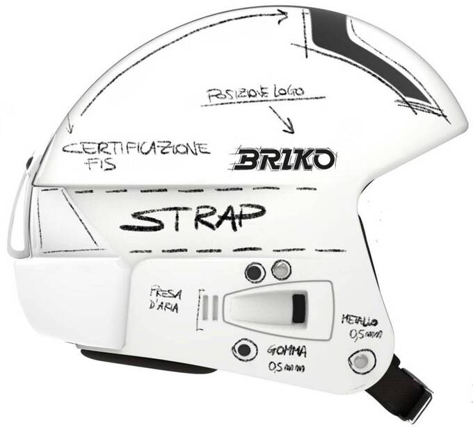 Helm Briko Vulcano FIS 6.8 Graphik Matt/White Black - 2023/24