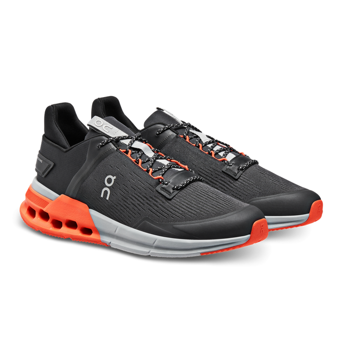 Man Schuhe On Running Cloudnova Flux Black/Flame