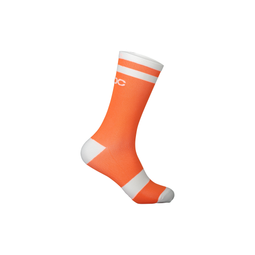 POC Lure MTB Sock Long Zink Orange/Hydrogen White - 2022