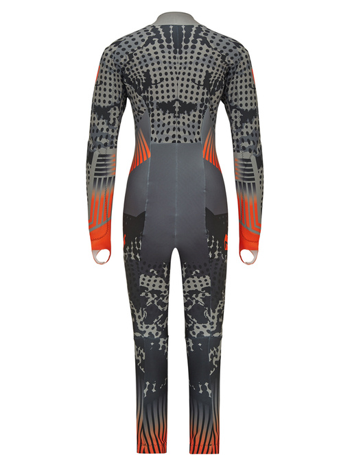 Rennanzug Ziener RCE Racesuit Black Foggy Print Orange Pop - 2024/25