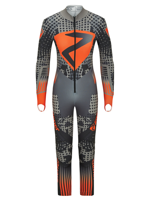 Rennanzug Ziener RCE Racesuit Black Foggy Print Orange Pop - 2024/25