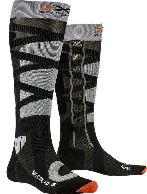 Skisocken X-Socks Ski Control 4.0 Anthracite Melange/Stone Grey Melange - 2024/25