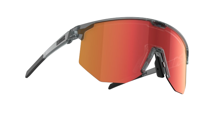 Sonnenbrille BLIZ Hero Transparent Dark Grey Frame/Brown with Red Multi Lenses