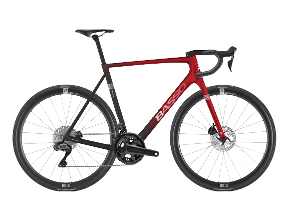 Straßenrennrad Basso Diamante Ultegra Di2 Candy Red/Microtech RE38 - 2023