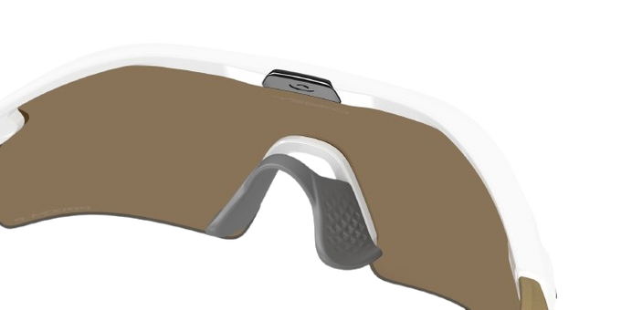Sunglasses Oakley Radar Plate Polished White/Gold Frame/Prizm 24K Polarized Lenses