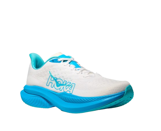 Men shoes Hoka Mach 6 White/Skyward Blue