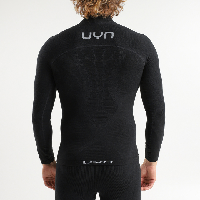 Thermal underwear UYN Man Elevatyon Biomorph UW Shirt Long SL Turtle New Neck Black - 2025/26